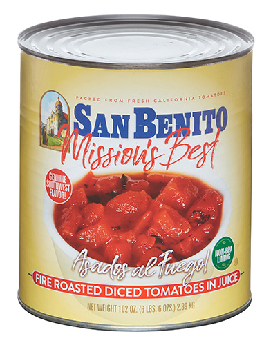 San Benito Misson’s Best® 3/4″ Fire Roasted Diced Tomatoes