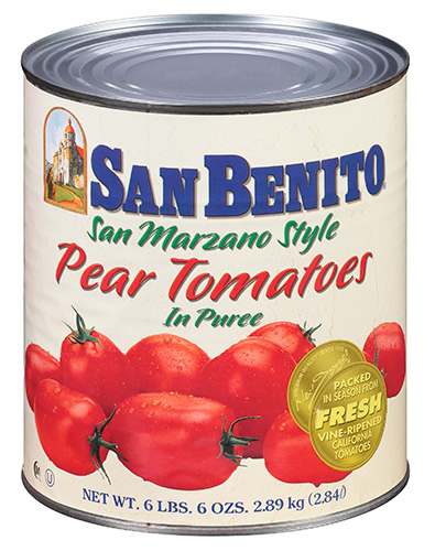 San Benito® “San Marzano Style” Whole Peeled Pear Tomatoes