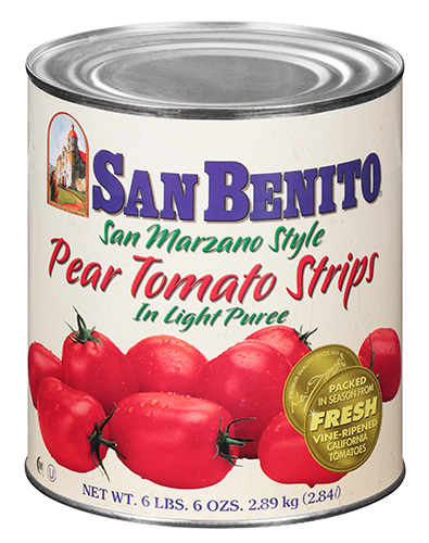 San Benito® “San Marzano Style” Pear Tomato Strips
