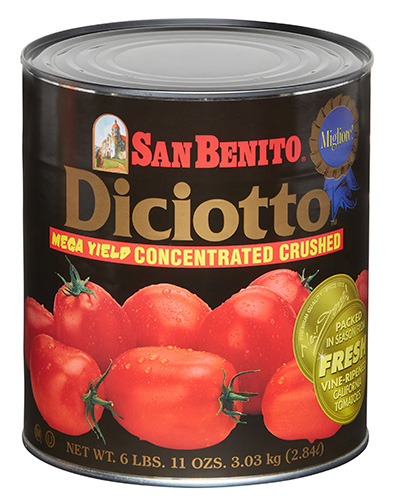 San Benito Diciotto® Mega Yield Concentrated Crushed Tomatoes