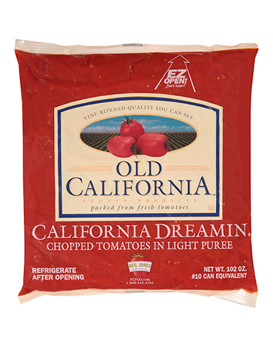 Old California “California Dreamin”® Pouch Chopped Tomatoes
