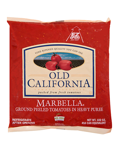 Old California “Marbella”® Pouch Ground Peeled Tomatoes