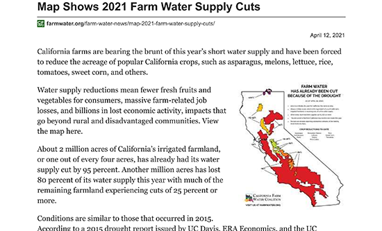 2021 California Drought Info
