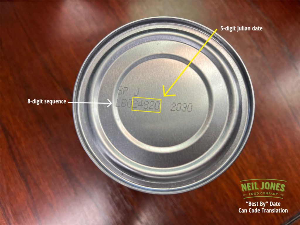 Interpreting NJFC Can Codes For Best By Dates Neil Jones Food Company